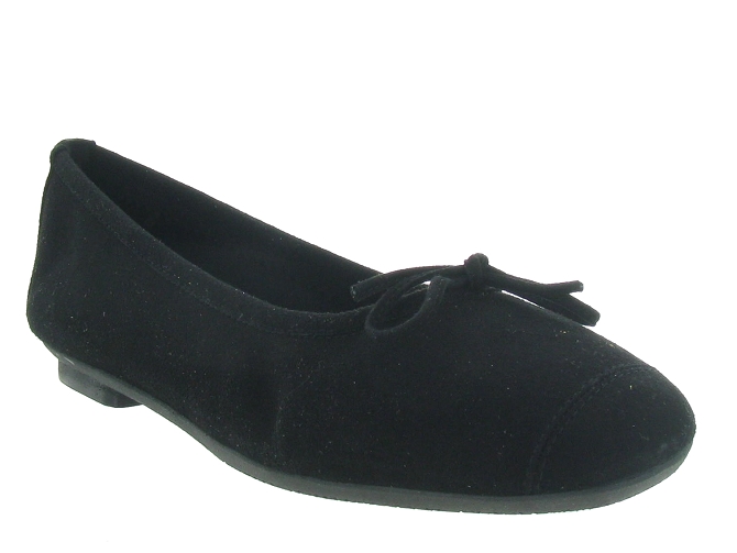 ballerines - Ballerine plate - femme - Nubuck - Noir - Reqins