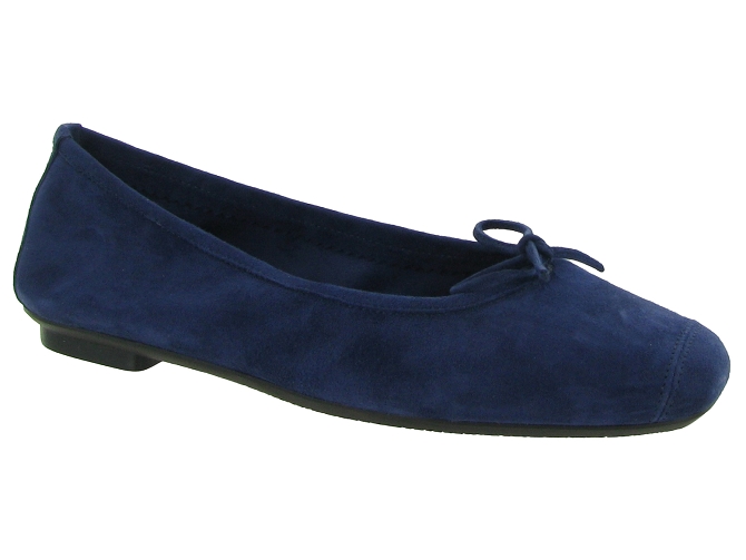 ballerines - Ballerine plate - femme - Cuir - Bleu Marine - Reqins