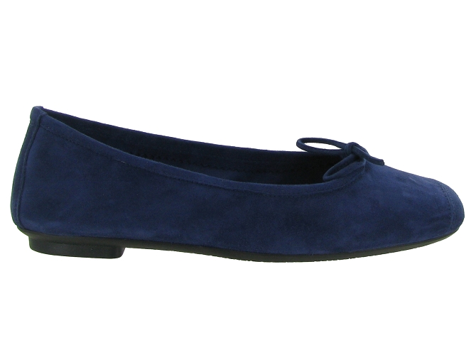 ballerines - Ballerine plate - femme - Cuir - Bleu Marine - Reqins7092516_2