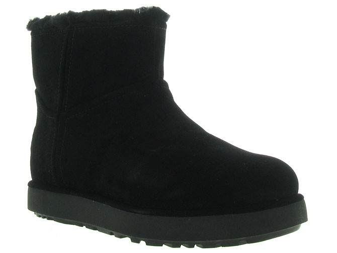 apres ski bottes fourrees - Chaussure neige - femme - Nubuck - Noir - Ugg australia