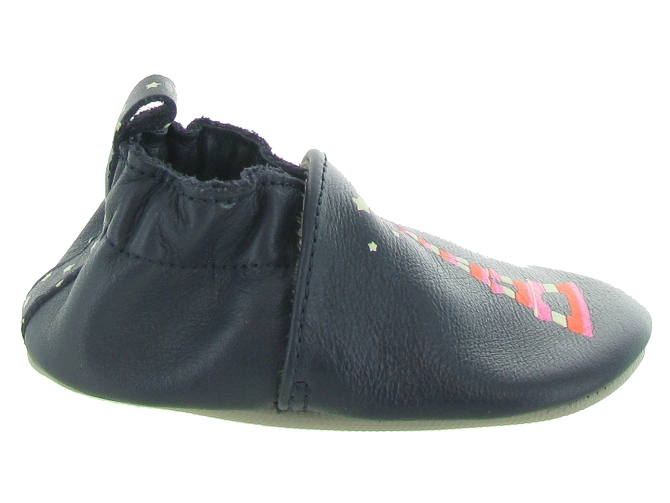 chaussons et pantoufles - Semelle souple - bebe fille - Cuir - Bleu - Robeez7179501_3