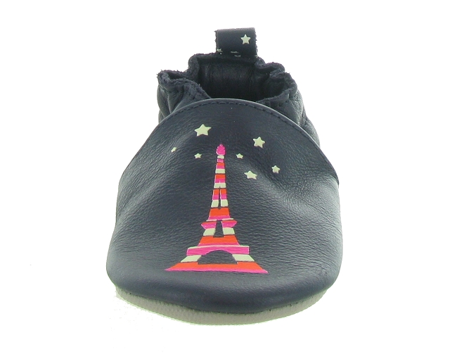 chaussons et pantoufles - Semelle souple - bebe fille - Cuir - Bleu - Robeez7179501_4