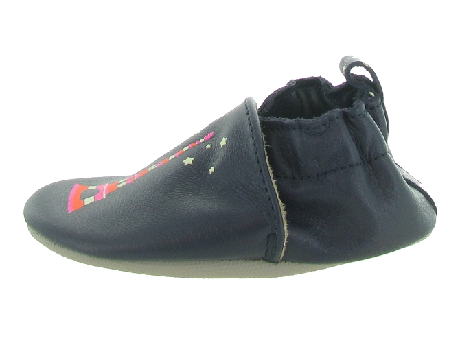 chaussons et pantoufles - Semelle souple - bebe fille - Cuir - Bleu - Robeez7179501_5