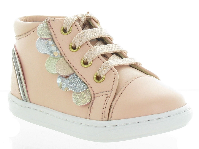 chaussures bebe du 18 au 27 - Semelle souple - bebe fille - Nylon - Rose - Shoo pom