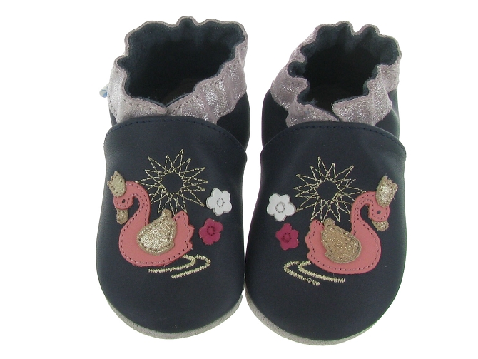 chaussons et pantoufles - Semelle souple - bebe fille -  - Bleu - Robeez