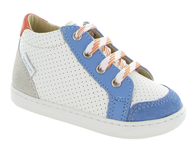 chaussures bebe du 18 au 27 - Semelle souple - bebe garcon - Nubuck - Blanc - Shoo pom