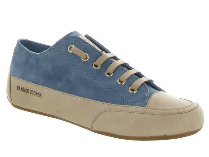 chaussures a lacets - Lacets détente - femme - Cuir - Bleu - Candice cooper