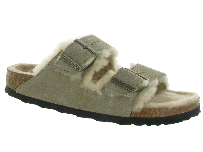 chaussons et pantoufles - Mules Sabots - femme - Nubuck - Beige - Birkenstock