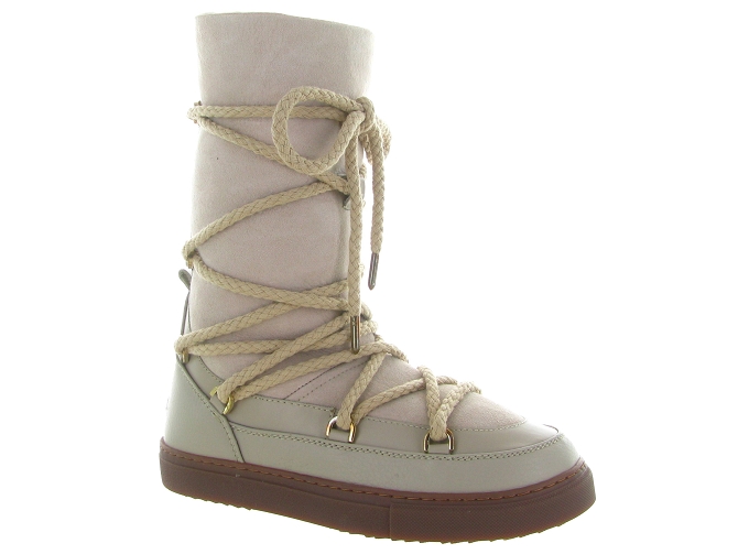 apres ski bottes fourrees - Bottine chaude - femme - Nubuck - Beige - Inuikii