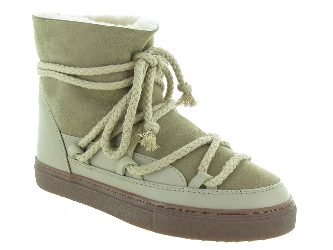 apres ski bottes fourrees - Bottine chaude - femme - Laine - Beige - Inuikii