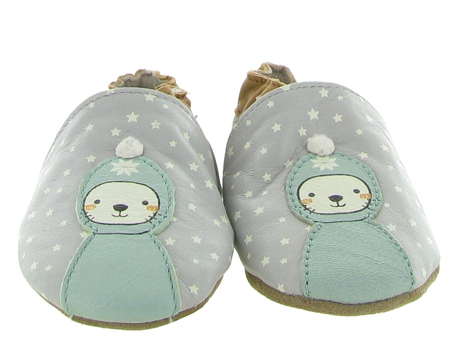 chaussons et pantoufles -  - bebe garcon - Cuir - Gris - Robeez7318701_3