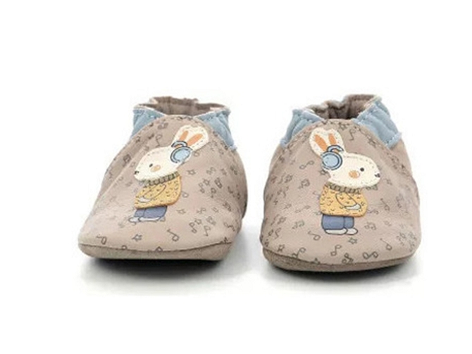 chaussons et pantoufles -  - bebe garcon - Cuir - Beige - Robeez7319201_5