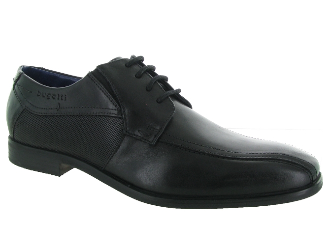 chaussures a lacets - Cérémonie - homme - Cuir - Noir - Bugatti