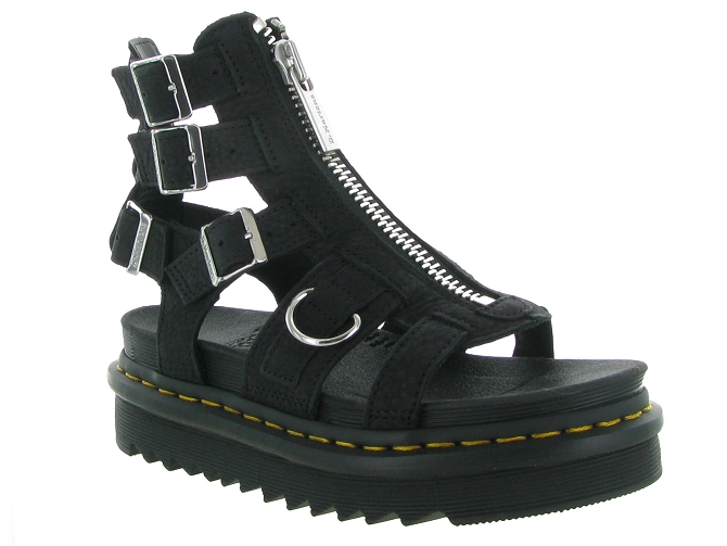 sandales et nu pieds - Casual - femme - Cuir - Noir - Doc martens