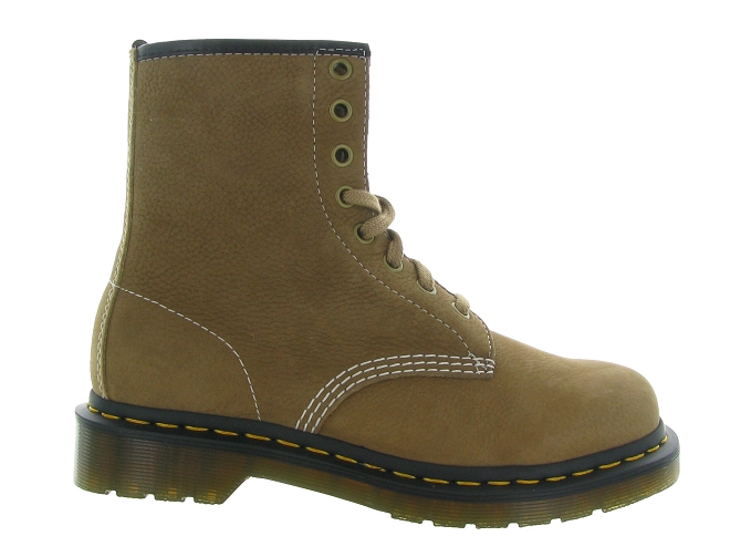 bottines et boots - Motardes & Rock and roll - femme - Cuir - Beige - Doc martens7337801_2