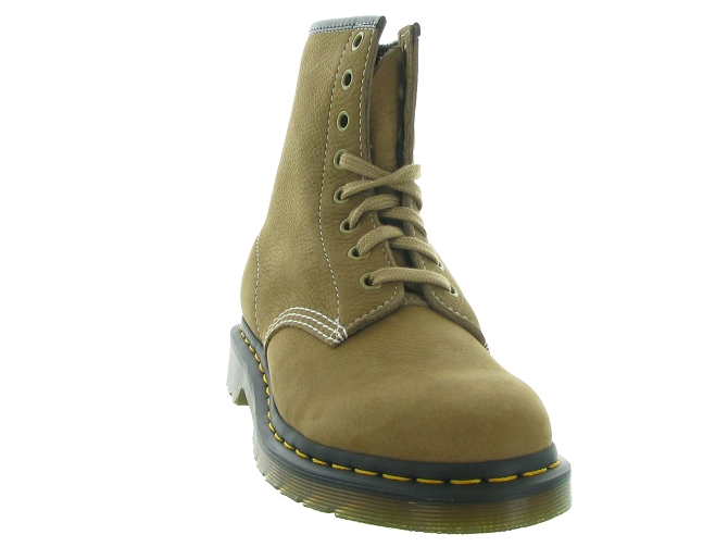 bottines et boots - Motardes & Rock and roll - femme - Cuir - Beige - Doc martens7337801_3