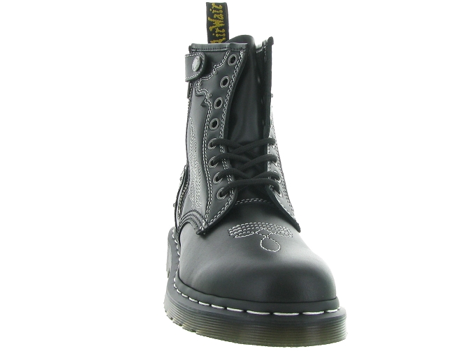 bottines et boots - Motardes & Rock and roll - femme - Cuir - Noir - Doc martens7337901_3