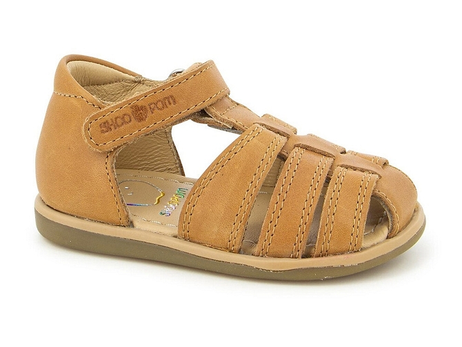 sandales et nu pieds -  - bebe garcon - Nubuck - Marron - Shoo pom