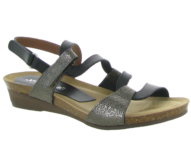 sandales et nu pieds - Casual - femme - Cuir - Argent - Xapatan