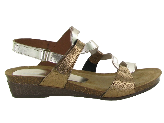 sandales et nu pieds - Casual - femme - Cuir - Or - Xapatan7360002_2