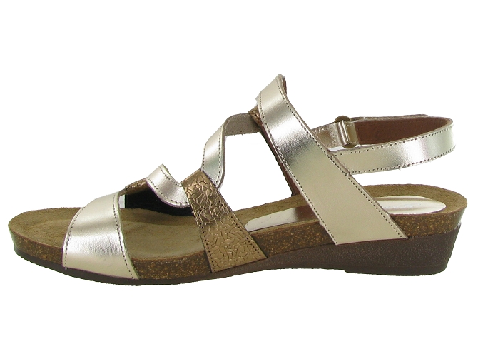 sandales et nu pieds - Casual - femme - Cuir - Or - Xapatan7360002_4