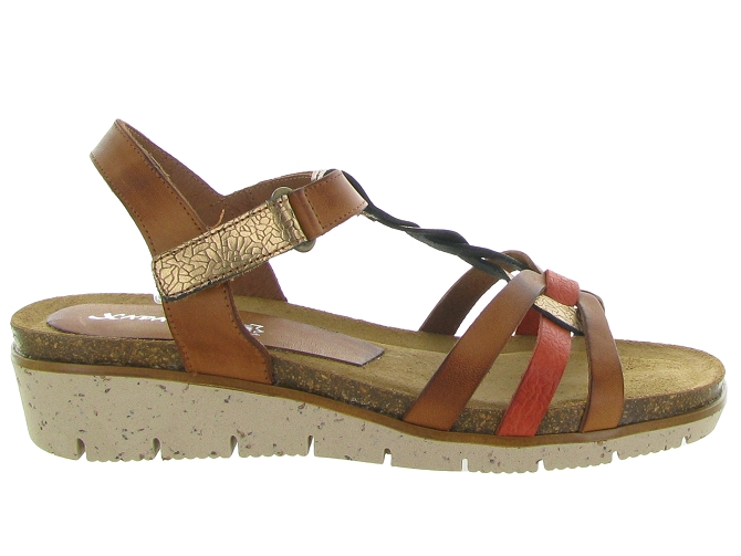 sandales et nu pieds - Confort - femme - Cuir - Marron - Xapatan7360102_2