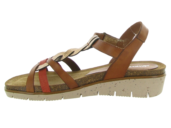 sandales et nu pieds - Confort - femme - Cuir - Marron - Xapatan7360102_4