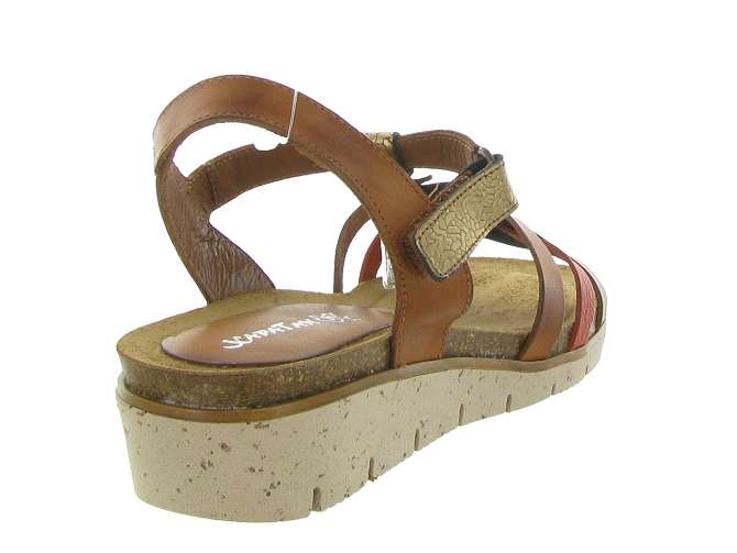 sandales et nu pieds - Confort - femme - Cuir - Marron - Xapatan7360102_5