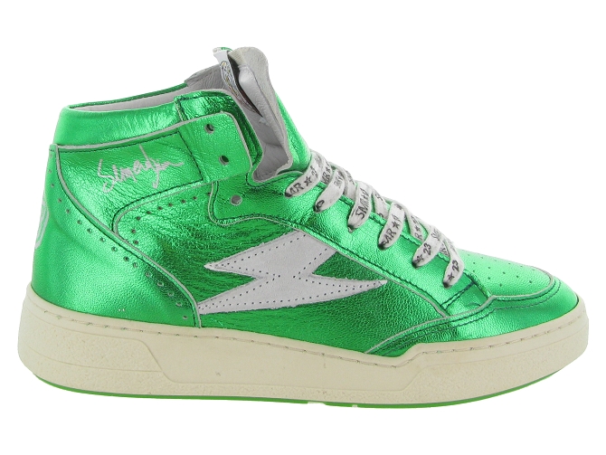 baskets et sneakers - Montante - femme - Cuir - Vert - Semerdjian7361201_2