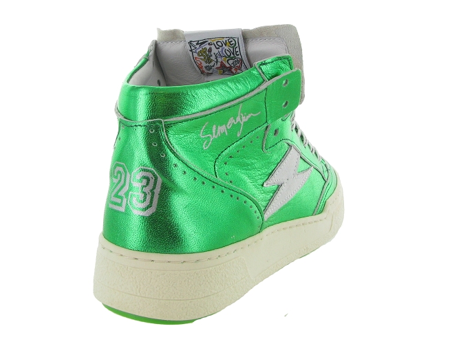 baskets et sneakers - Montante - femme - Cuir - Vert - Semerdjian7361201_5