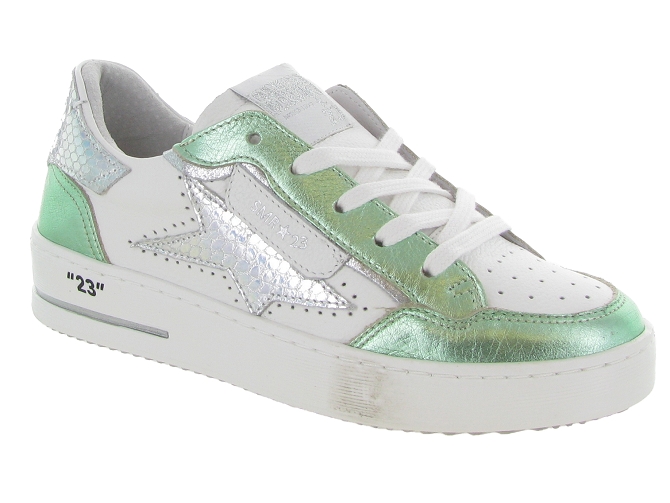 baskets et sneakers - Tendance - femme - Cuir - Vert - Semerdjian