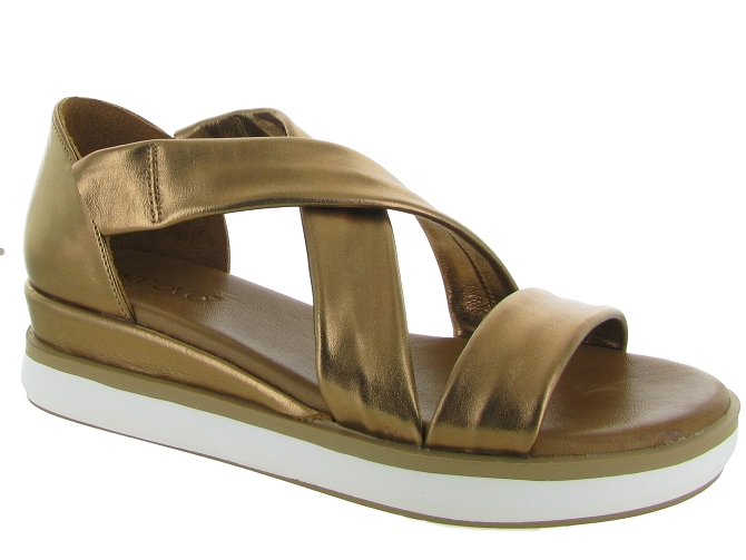 sandales et nu pieds - Confort - femme - Cuir - Bronze - Inuovo