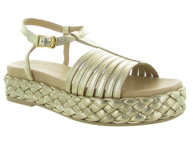 sandales et nu pieds - Casual - femme - Cuir - Bronze - Unisa