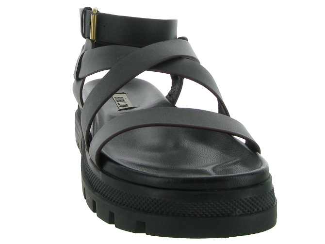 sandales et nu pieds - Casual - femme - Cuir - Noir - Bibi lou7370702_3