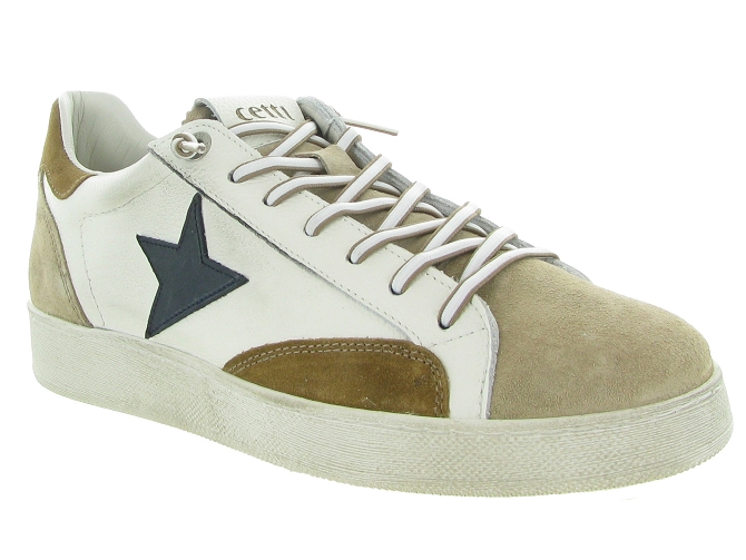 baskets et sneakers - Confort - homme - Cuir - Beige - Cetti