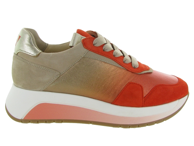 baskets et sneakers - Confort - femme - Nubuck - Orange - Softwaves7372501_2