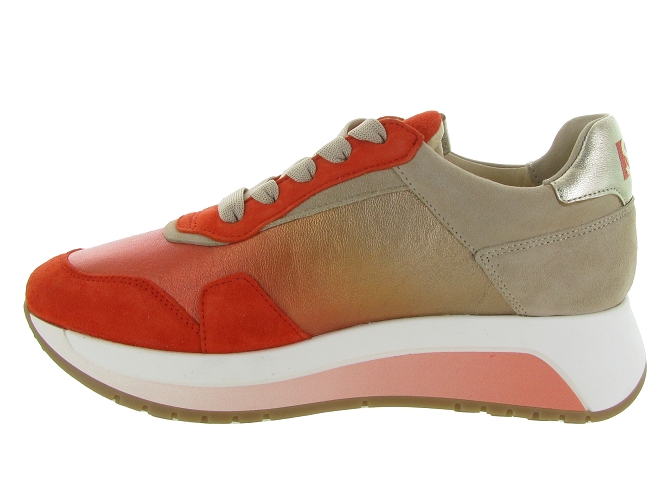 baskets et sneakers - Confort - femme - Nubuck - Orange - Softwaves7372501_4