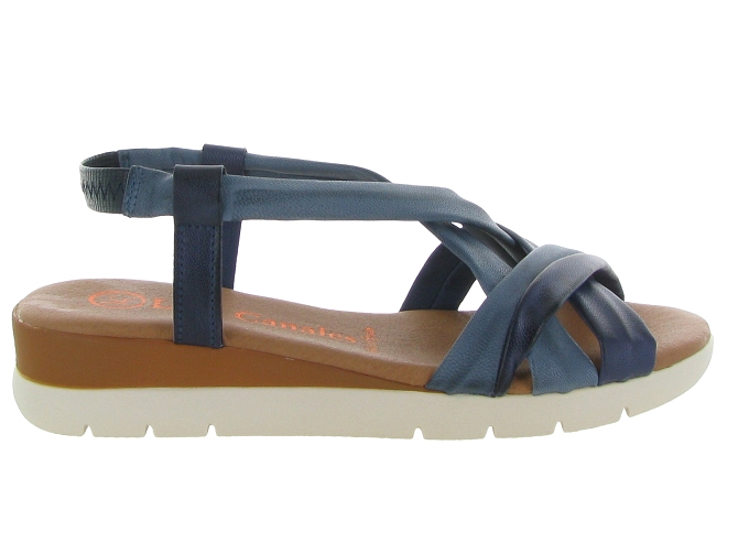 sandales et nu pieds - Casual - femme - Cuir - Bleu - Lola canales7374603_2