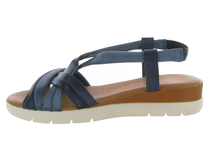 sandales et nu pieds - Casual - femme - Cuir - Bleu - Lola canales7374603_4