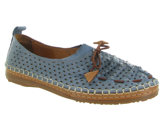 mocassins - Elégant - femme - Cuir - Bleu - Madory