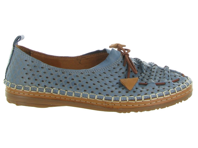 mocassins - Elégant - femme - Cuir - Bleu - Madory7375002_2