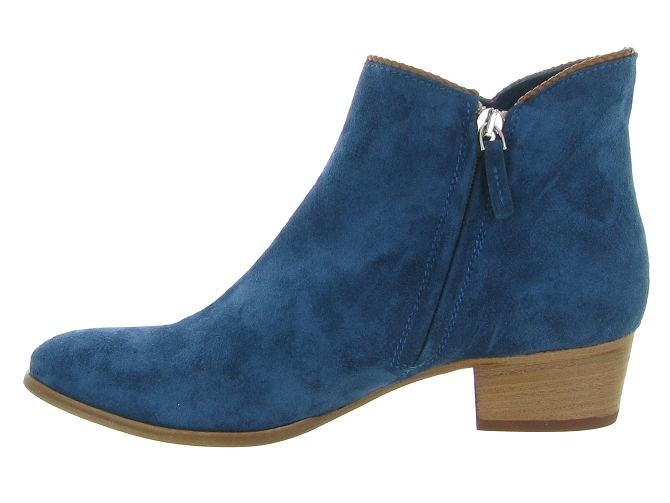 bottines et boots - Casual - femme - Cuir - Bleu - Julie dee7377902_4