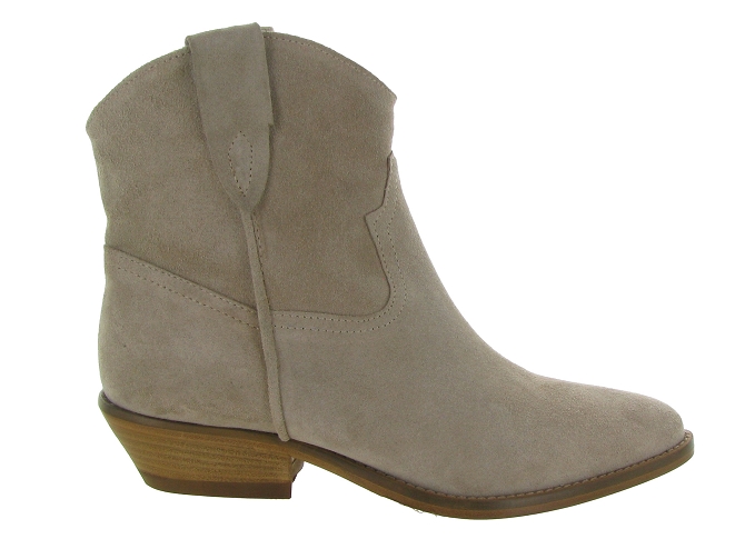 bottines et boots - Casual - femme - Cuir - Beige - Julie dee7378001_2