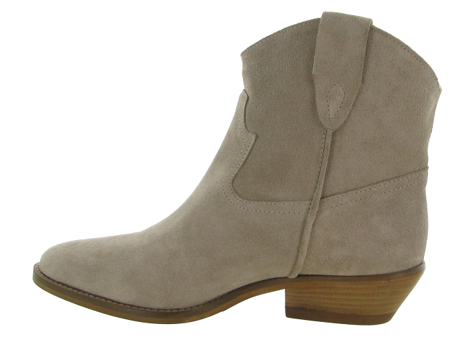 bottines et boots - Casual - femme - Cuir - Beige - Julie dee7378001_4