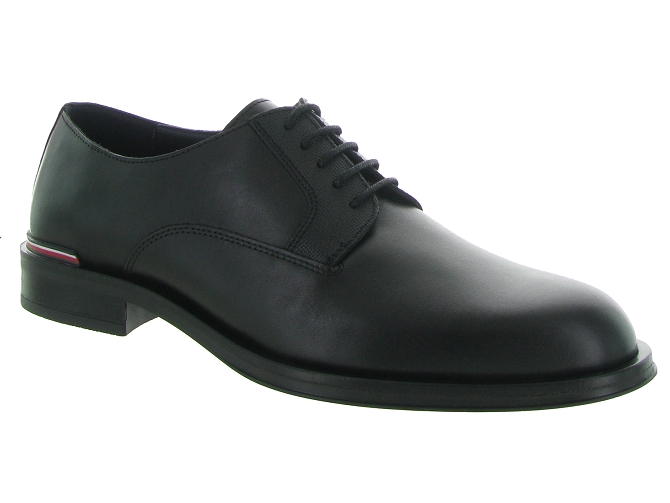 chaussures a lacets - Cérémonie - homme - Cuir - Noir - Tommy hilfiger