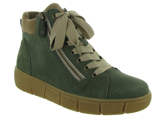 chaussures a lacets - Lacets détente - femme - Cuir - Vert - Remonte