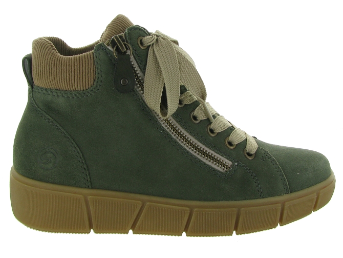 chaussures a lacets - Lacets détente - femme - Cuir - Vert - Remonte7386301_2