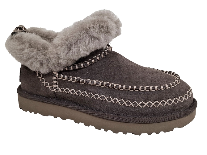 apres ski bottes fourrees - Chaussure neige - femme - Nubuck - Gris - Ugg australia