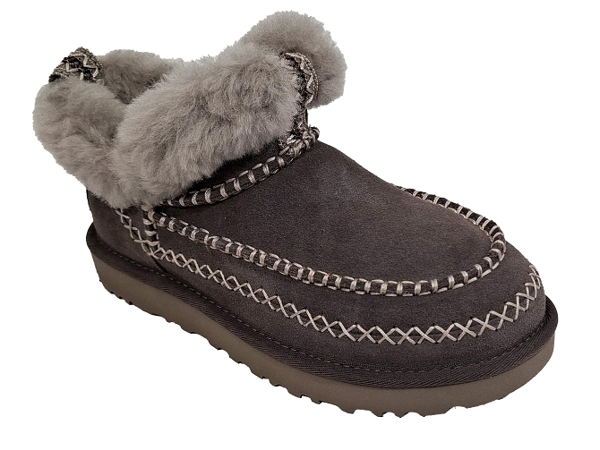 apres ski bottes fourrees - Chaussure neige - femme - Nubuck - Gris - Ugg australia7393302_3