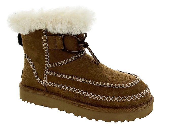 apres ski bottes fourrees - Chaussure neige - femme - Nubuck - Marron - Ugg australia